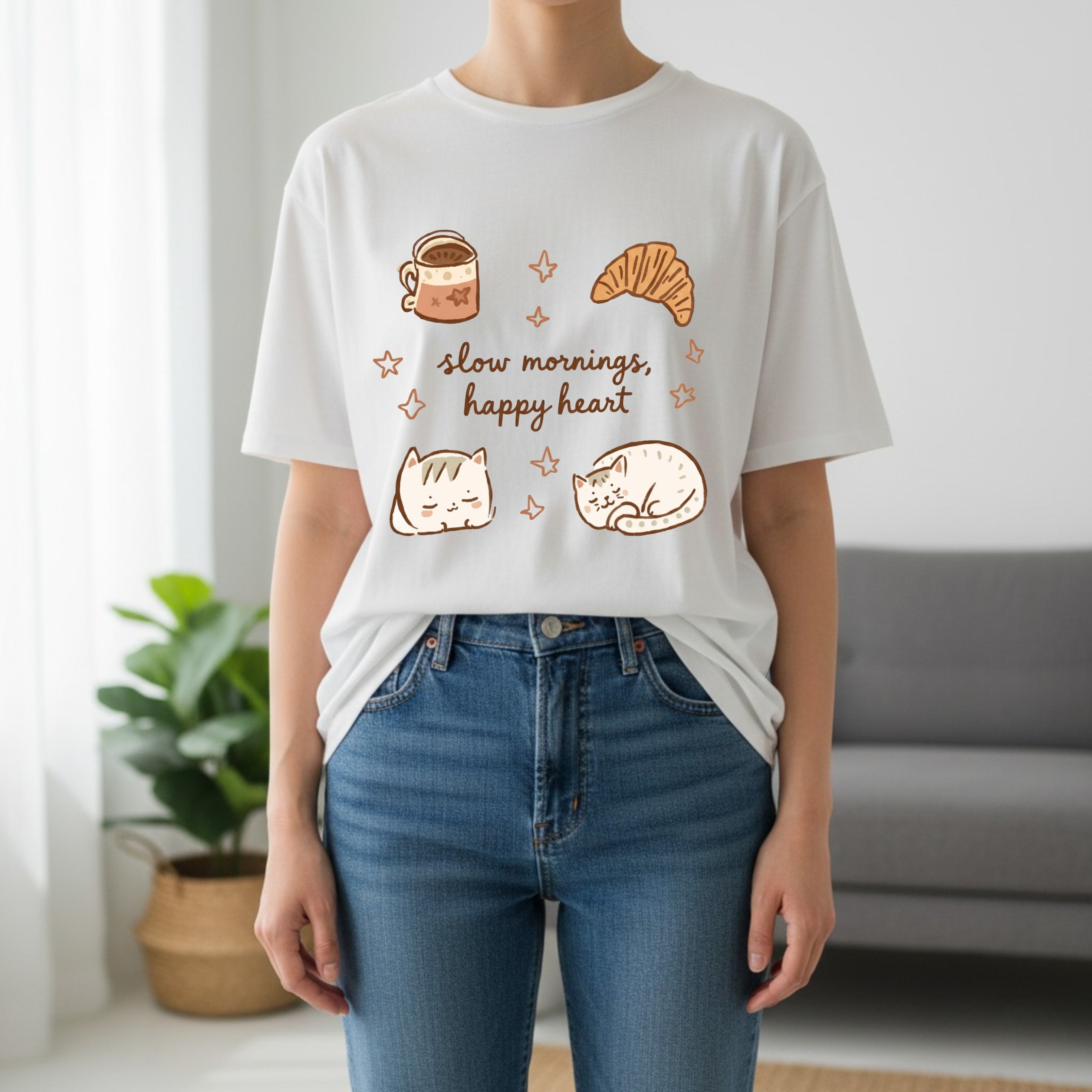 Minimalist Doodle T-Shirt Design Bundle: 25 PNGs for Self-Care, Travel, & Cozy Aesthetic Apparel