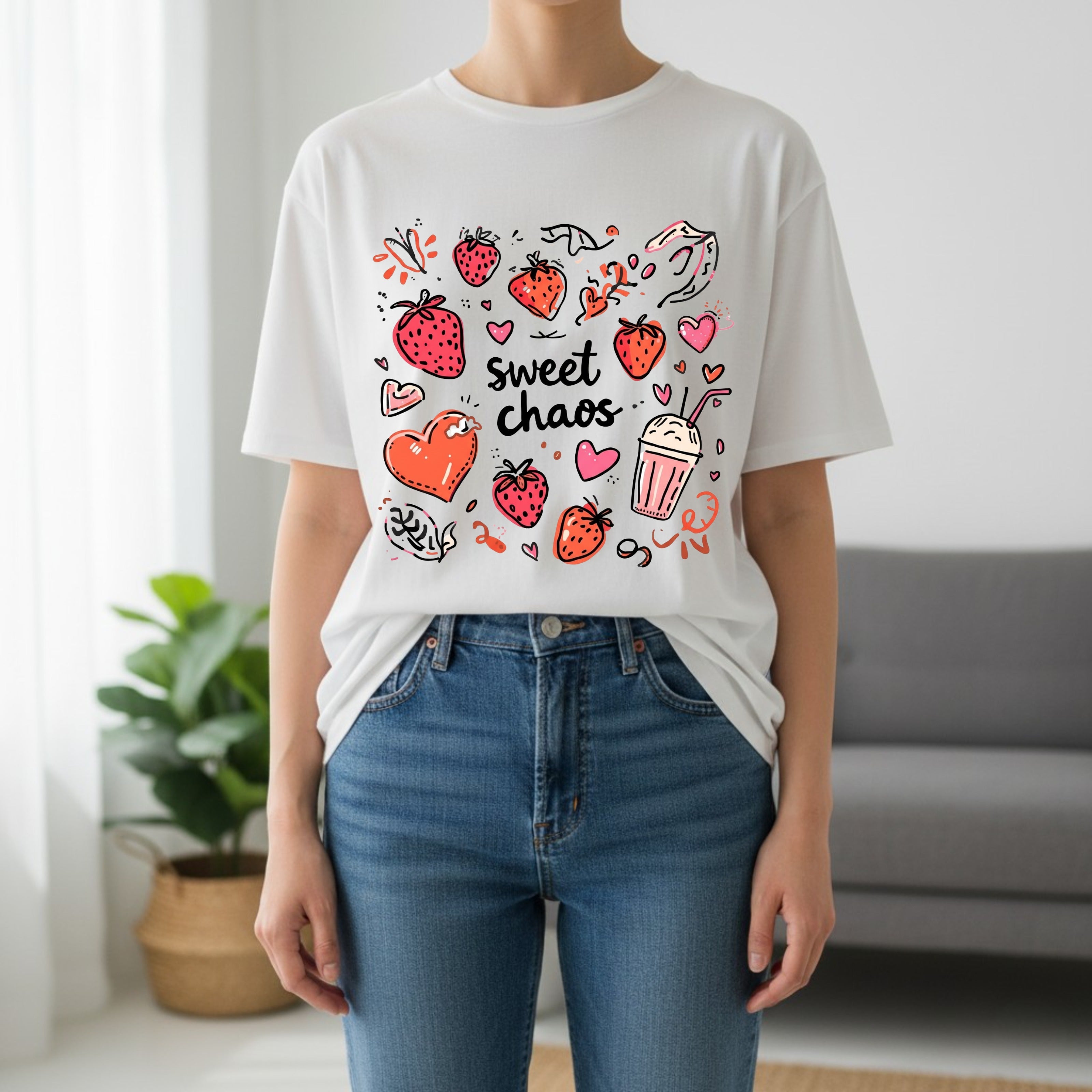 Minimalist Doodle T-Shirt Design Bundle: 25 PNGs for Self-Care, Travel, & Cozy Aesthetic Apparel