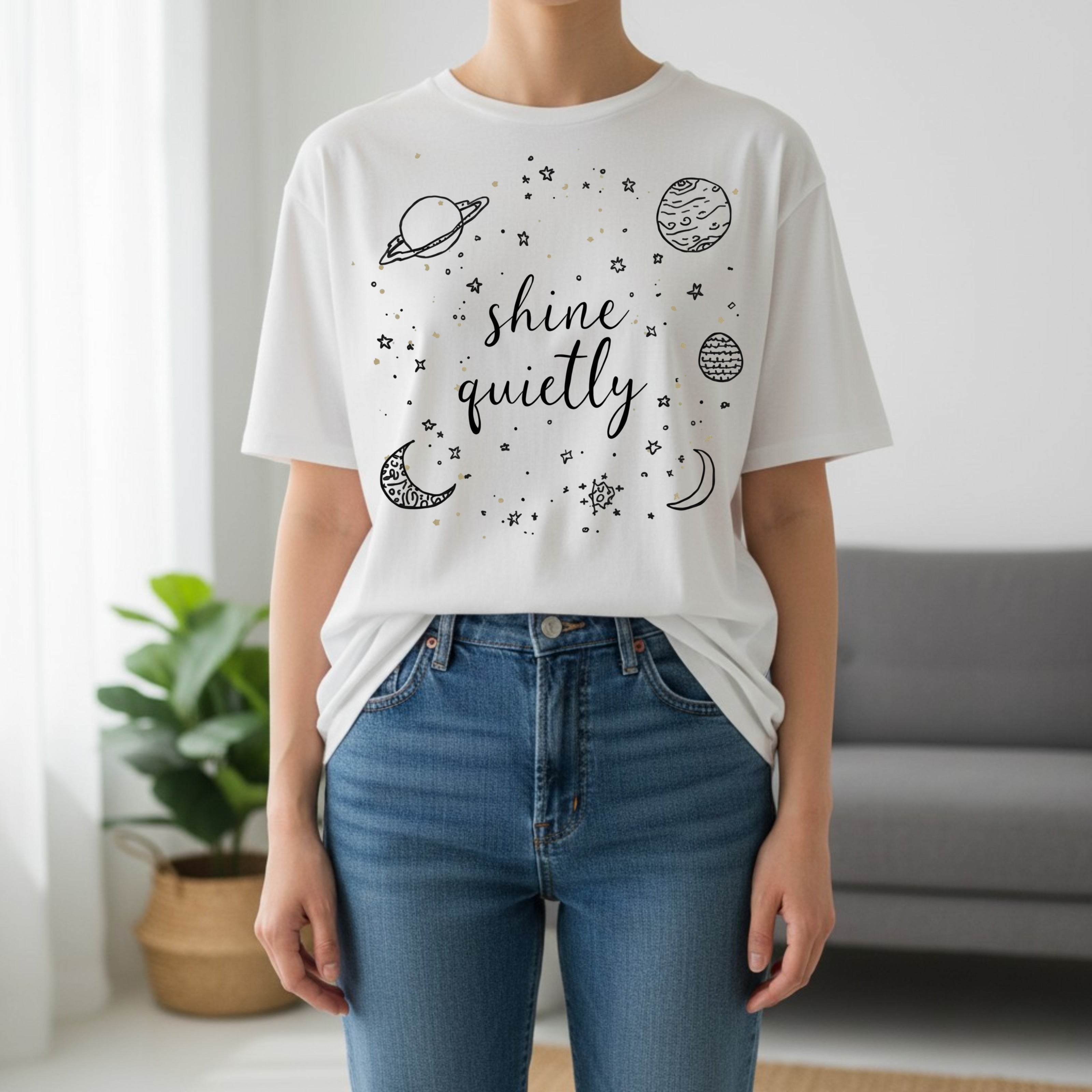 Minimalist Doodle T-Shirt Design Bundle: 25 PNGs for Self-Care, Travel, & Cozy Aesthetic Apparel