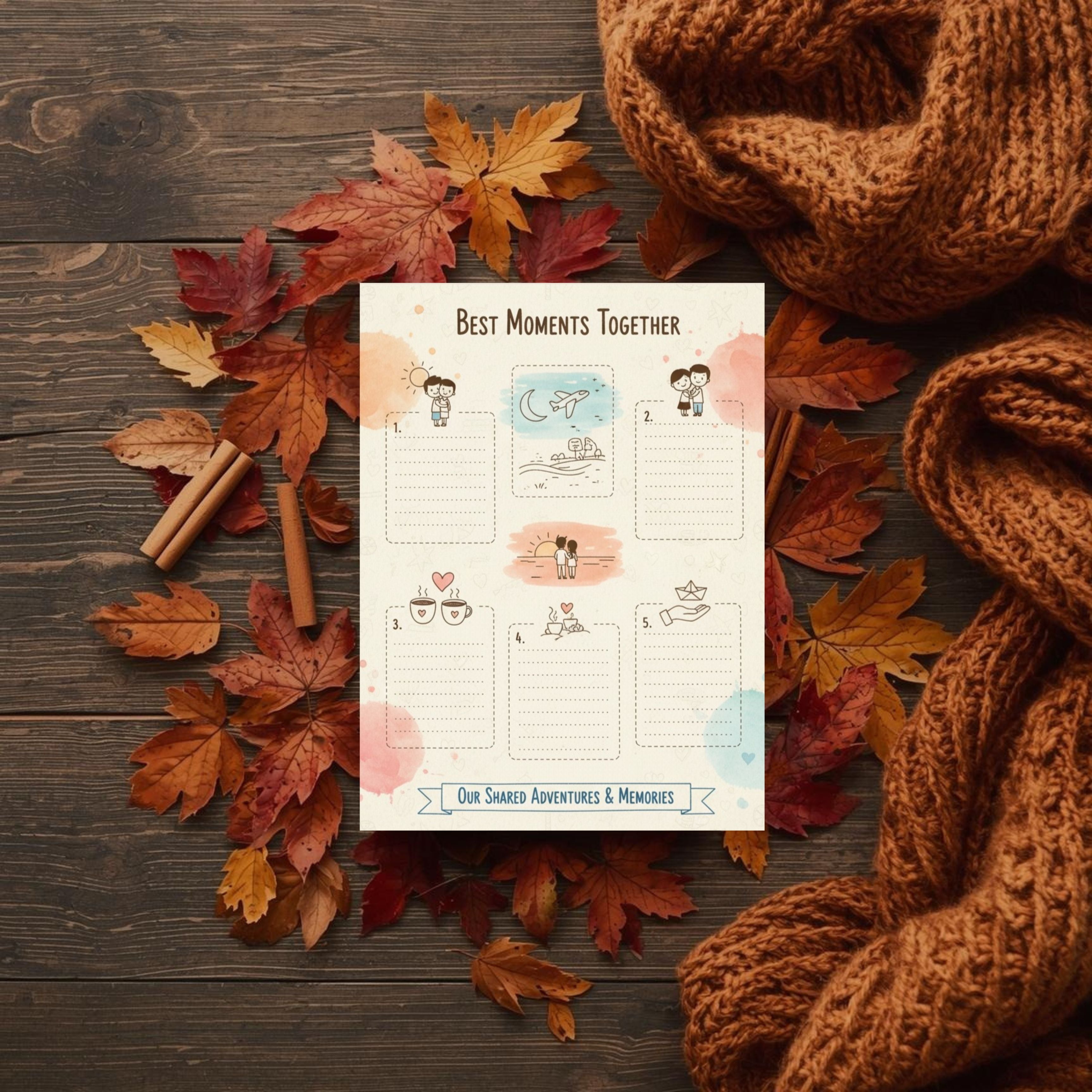 Our Shared Adventure: Digital Couple's Travel Journal & Memory Book - GoodNotes & Printable PDF