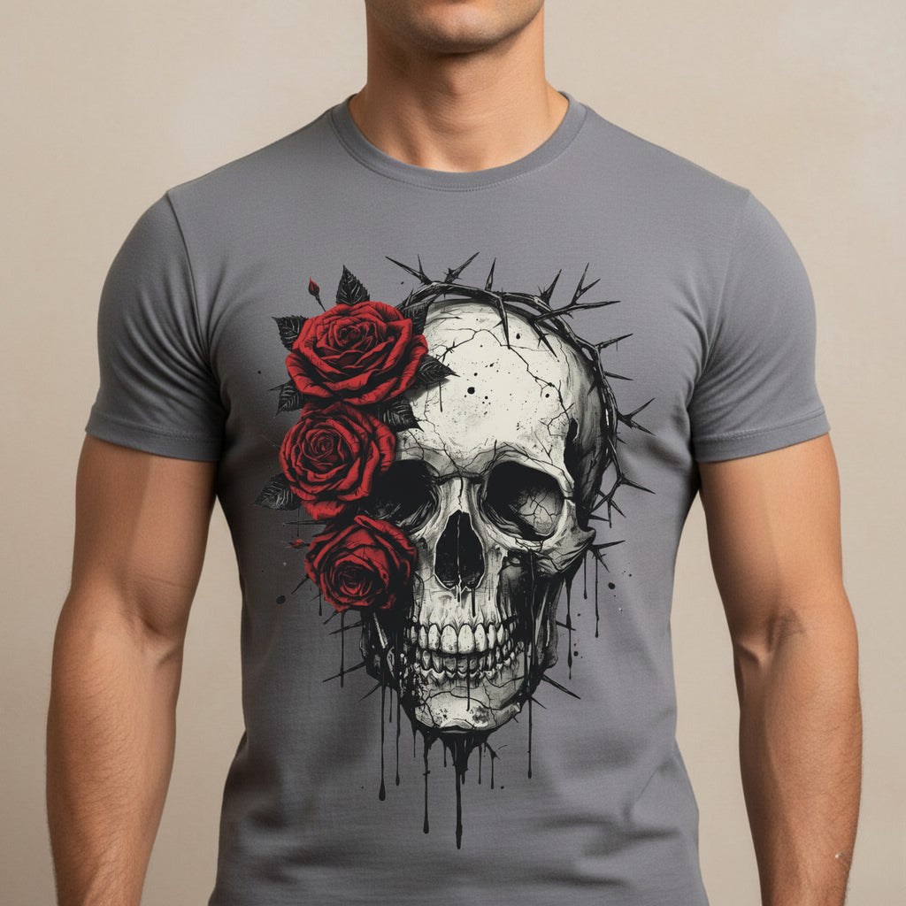 Gothic Grunge T-Shirt Design Mega Bundle: 20+ High-Contrast PNGs for Alternative Apparel & POD (Skulls, Angels, & Dark Art)
