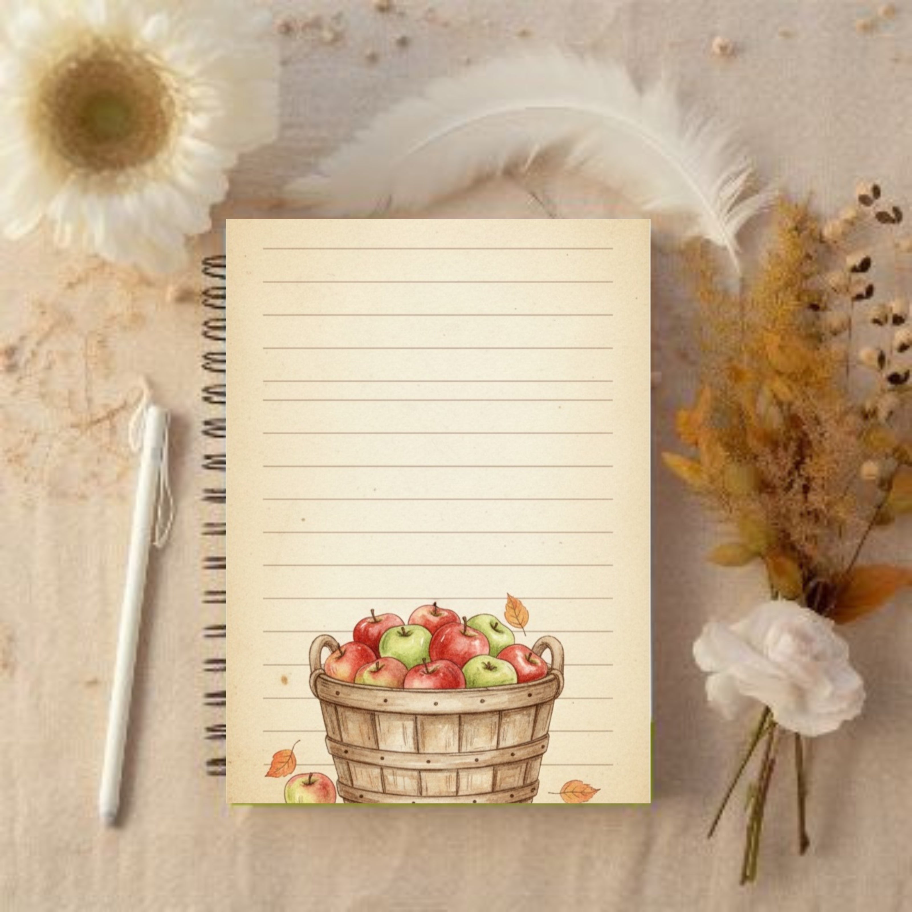 Cozy Apple Orchard Notebook: Autumn Cottagecore Digital Journal & Printable PDF (Fall Harvest Theme)
