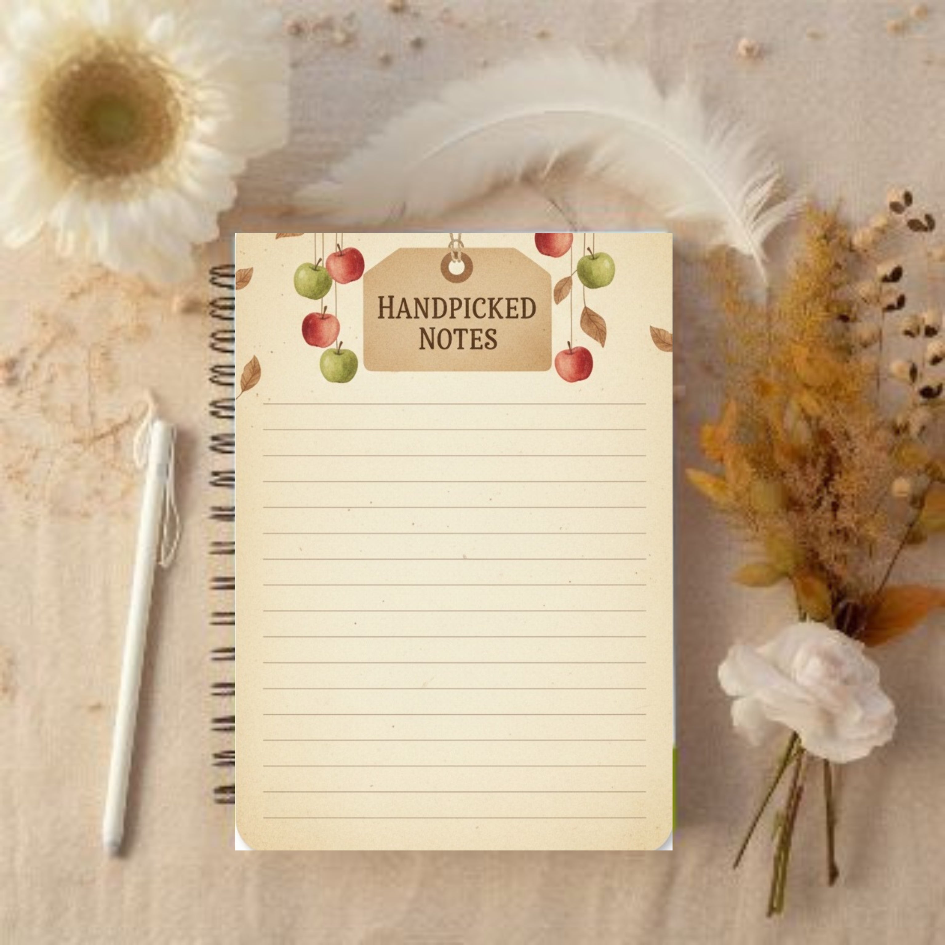 Cozy Apple Orchard Notebook: Autumn Cottagecore Digital Journal & Printable PDF (Fall Harvest Theme)