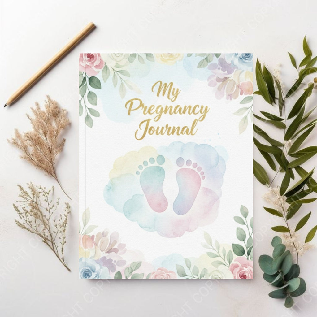 Aesthetic Pregnancy Journal: Digital Mom-to-Be Keepsake & Trimester Tracker (Baby Memory Book & Hospital Checklist)