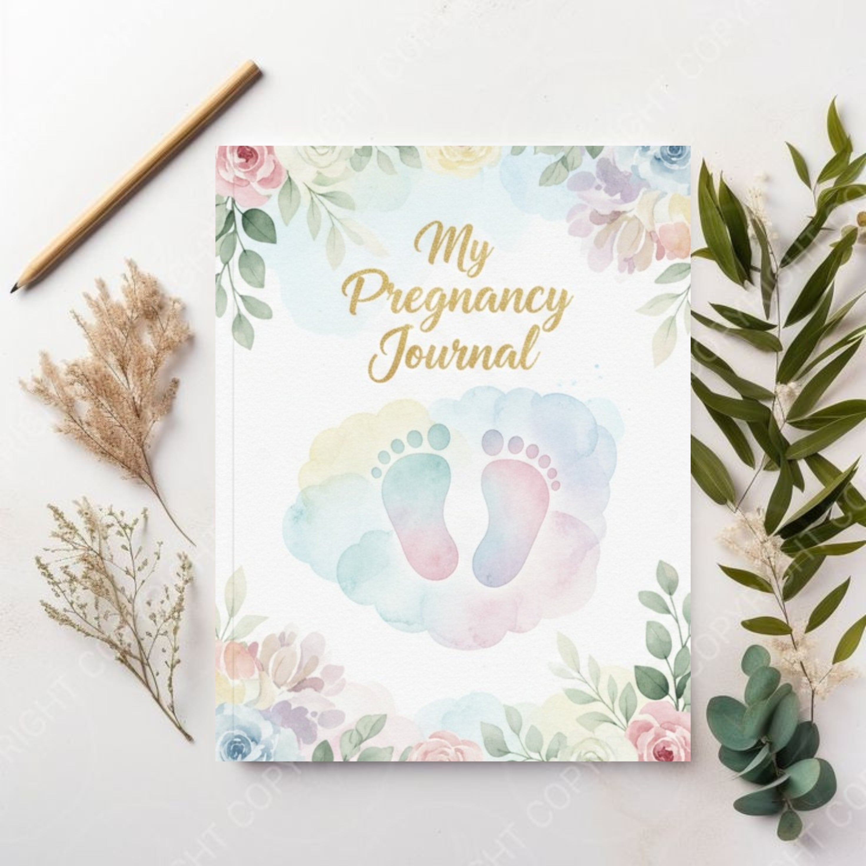 Aesthetic Pregnancy Journal: Digital Mom-to-Be Keepsake & Trimester Tracker (Baby Memory Book & Hospital Checklist)