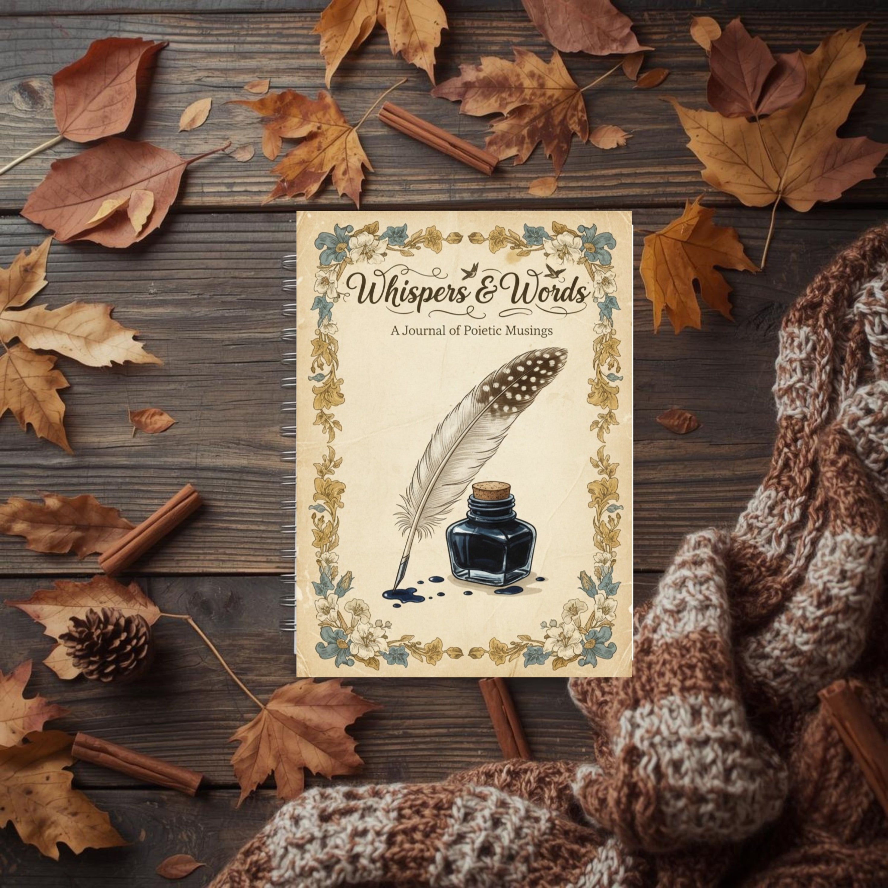 Vintage Poetic Musings Journal: Dark Academia Digital Workbook & Creative Writing Planner (GoodNotes & Printable)