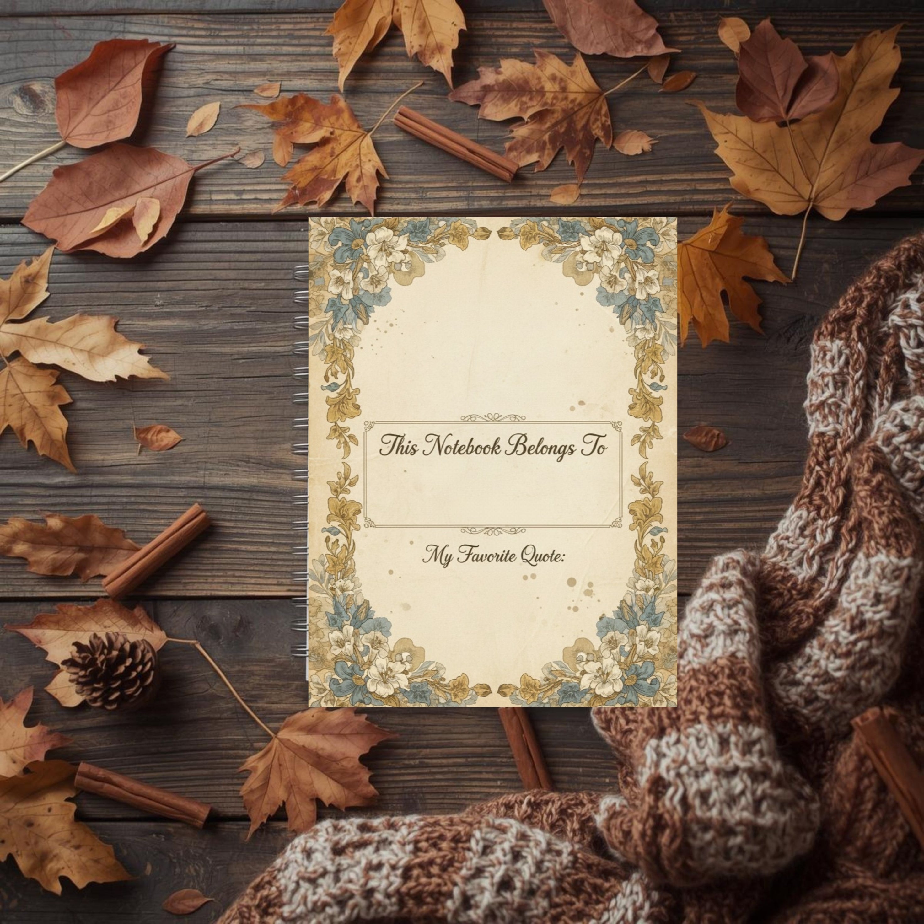 Vintage Poetic Musings Journal: Dark Academia Digital Workbook & Creative Writing Planner (GoodNotes & Printable)