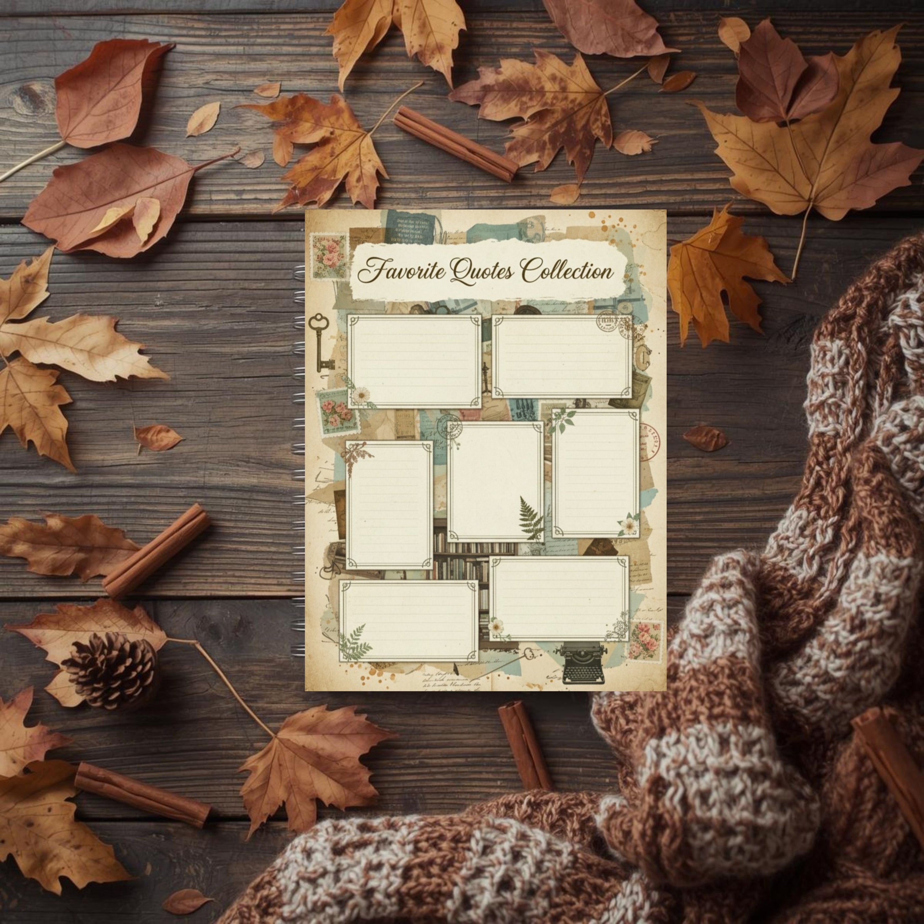 Vintage Poetic Musings Journal: Dark Academia Digital Workbook & Creative Writing Planner (GoodNotes & Printable)