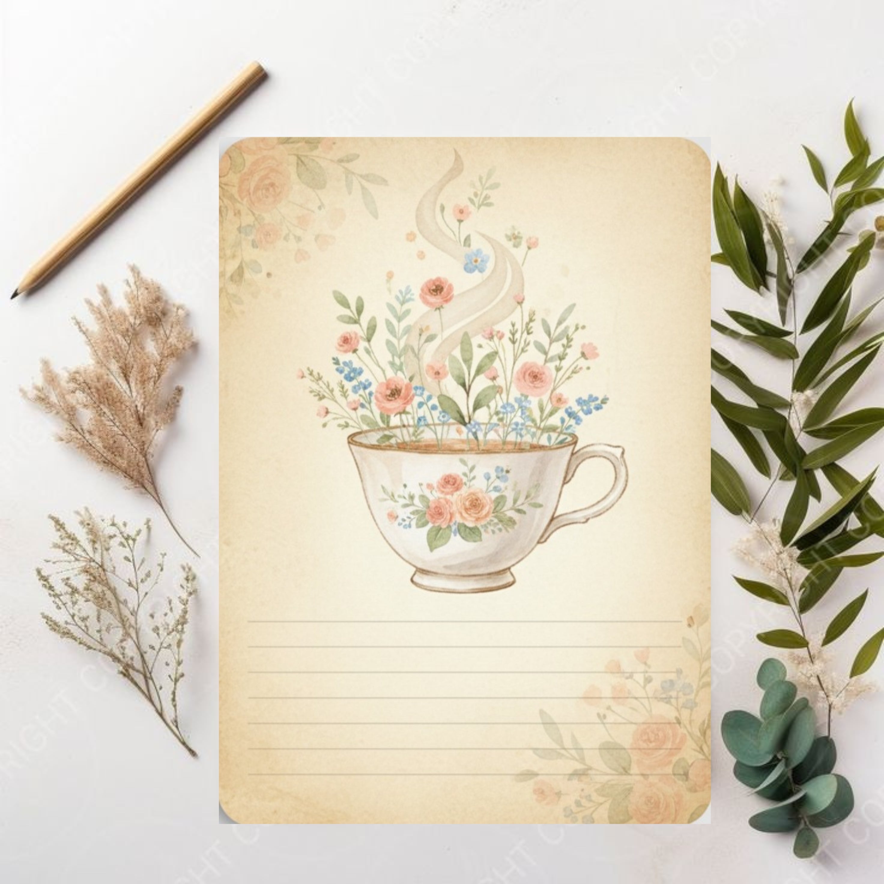 Meadow Whispers Digital Notebook: Vintage Cottagecore Journal & Fairycore Aesthetic Lined Paper PDF
