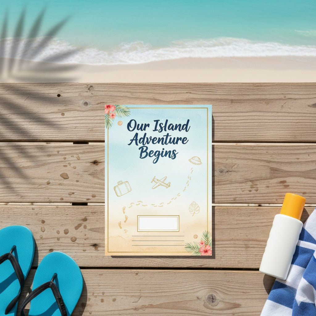 Whimsical Wanderlust: Digital Tropical Travel Journal for Couples & Beach Vacations (GoodNotes & Printable)