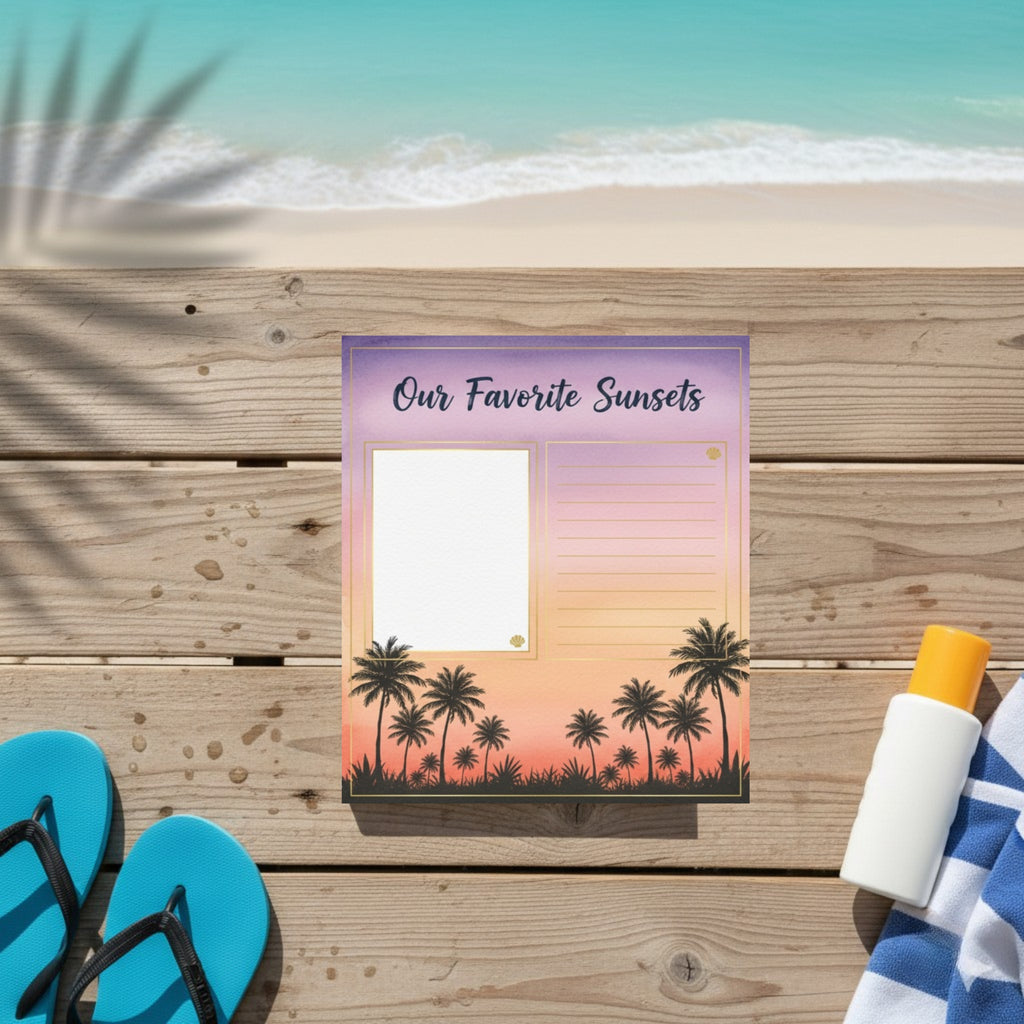 Whimsical Wanderlust: Digital Tropical Travel Journal for Couples & Beach Vacations (GoodNotes & Printable)