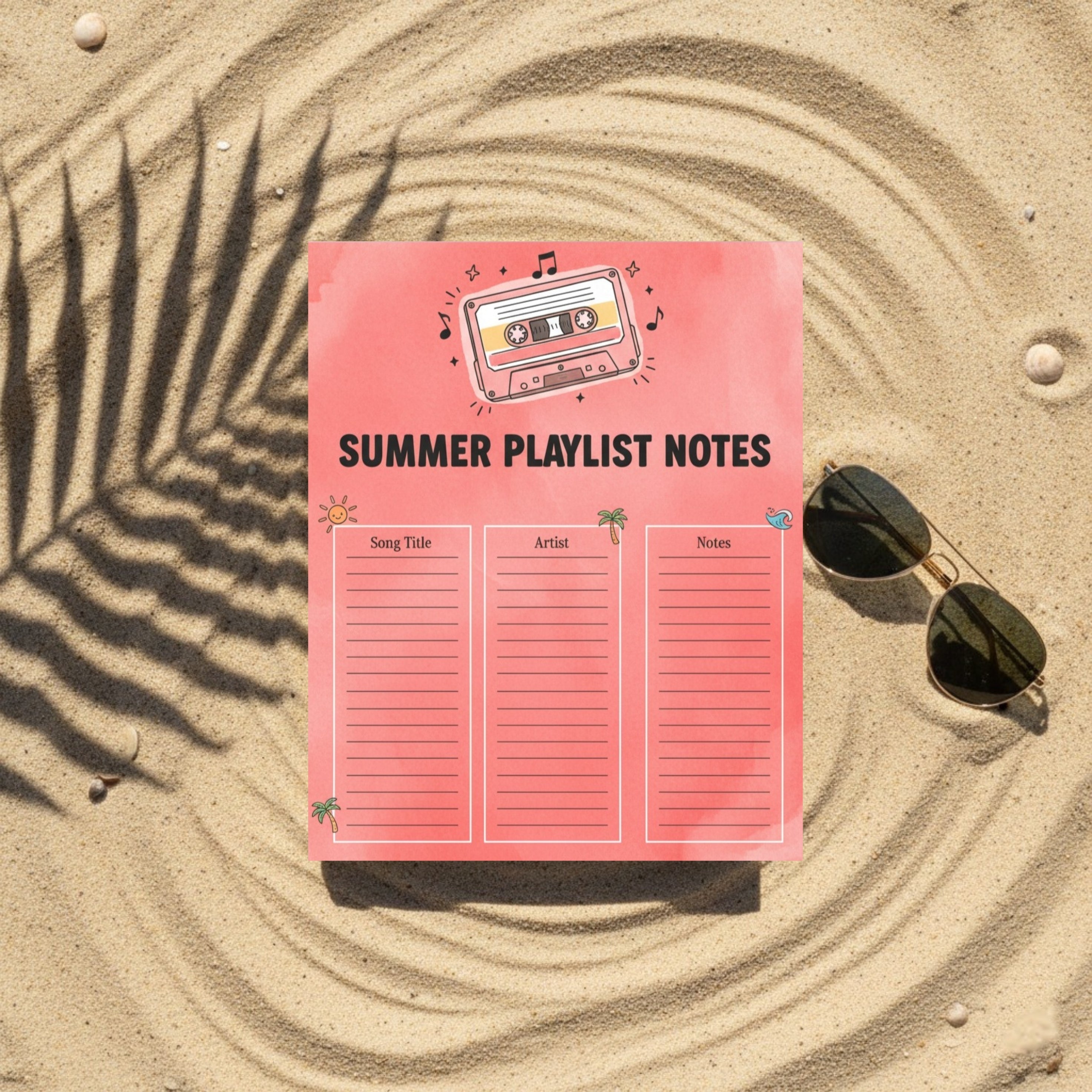 Golden Tropics Island Journal: Aesthetic Summer Vacation & Beach Trip Digital Scrapbook (GoodNotes & Printable PDF)