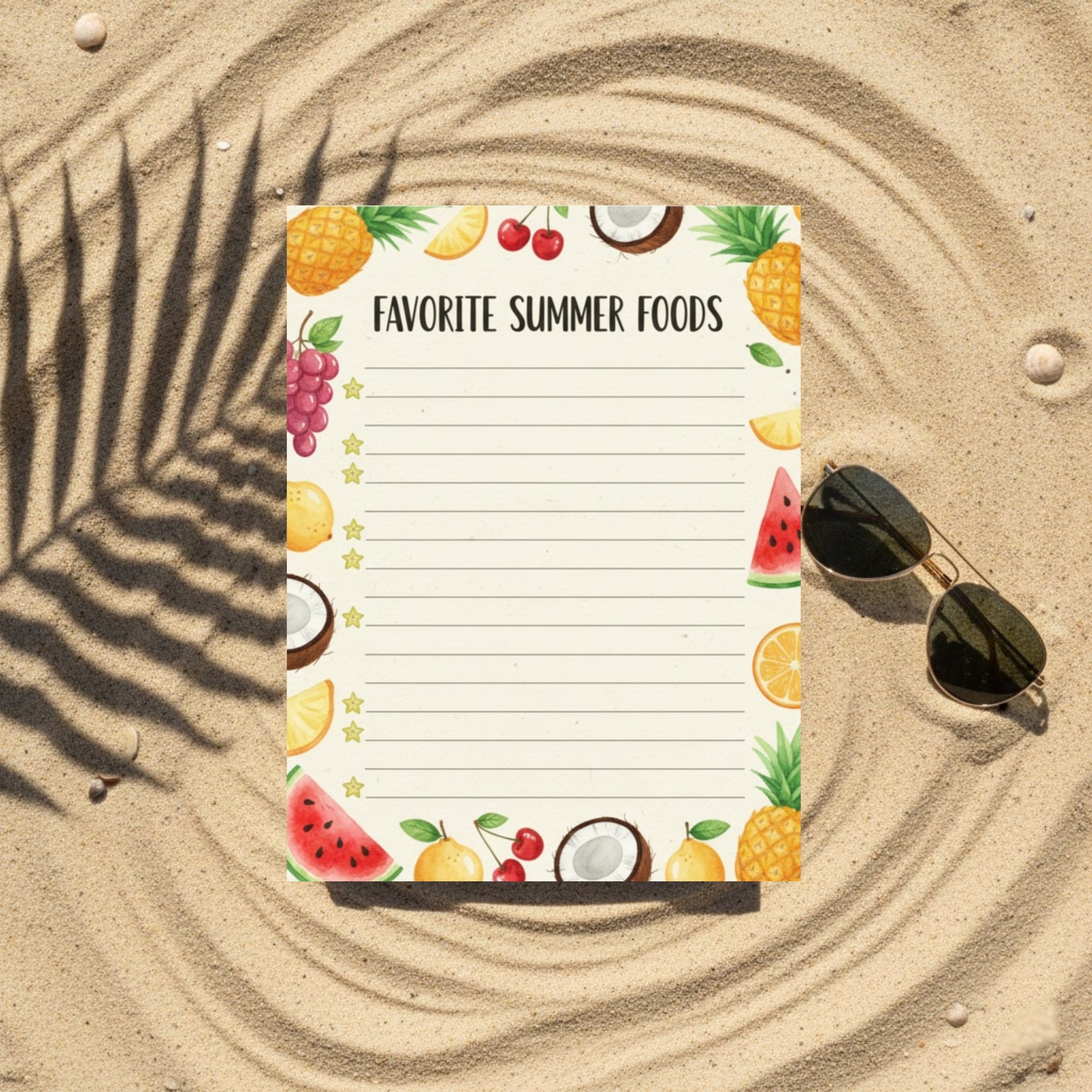 Golden Tropics Island Journal: Aesthetic Summer Vacation & Beach Trip Digital Scrapbook (GoodNotes & Printable PDF)