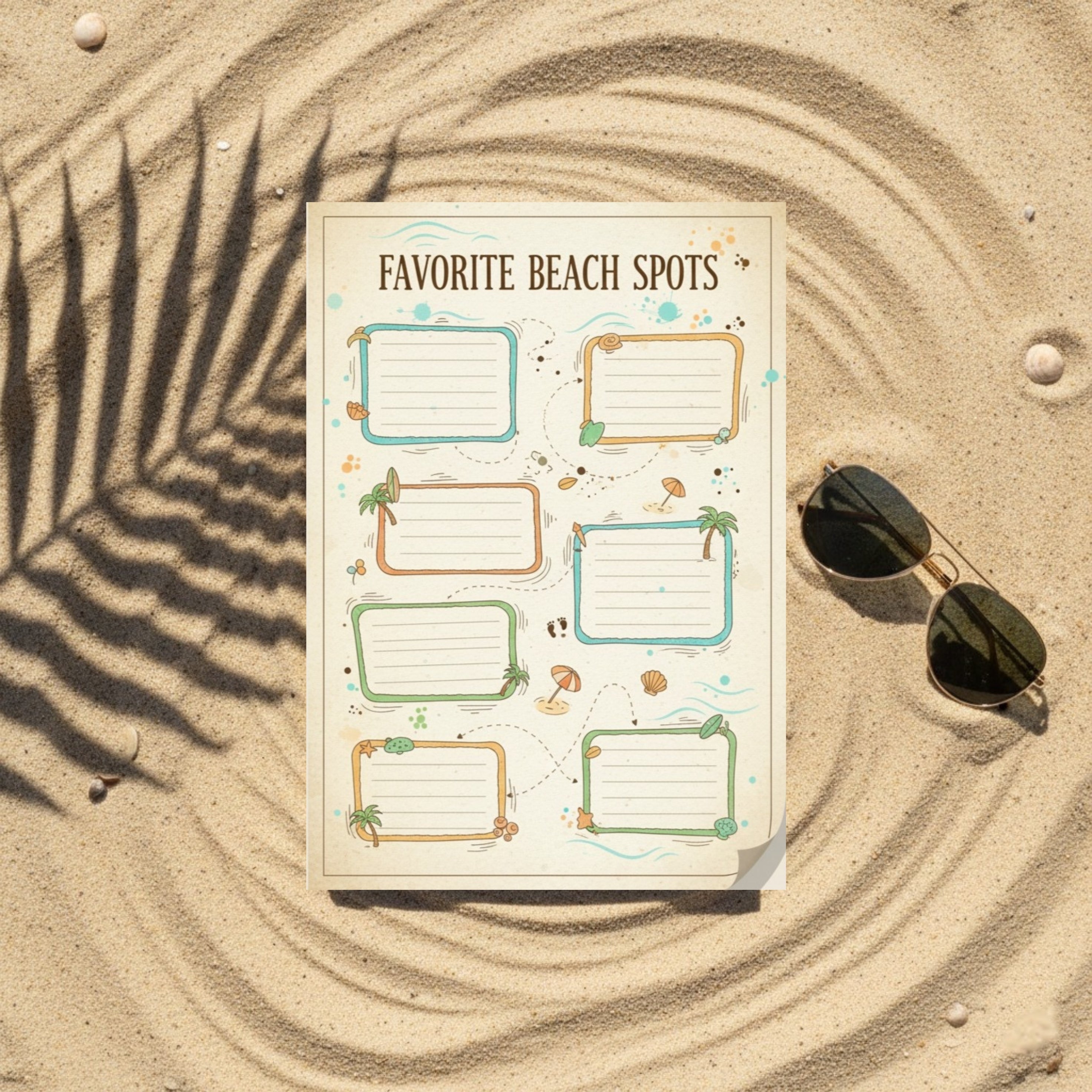 Golden Tropics Island Journal: Aesthetic Summer Vacation & Beach Trip Digital Scrapbook (GoodNotes & Printable PDF)