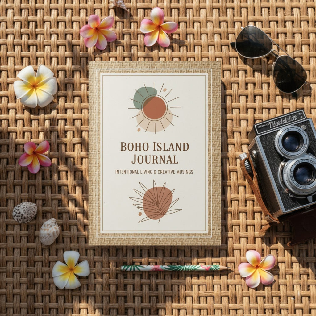 Minimalist Boho Island Digital Journal: Mindful Living & Intentional Self-Discovery Notebook (GoodNotes & Printable)