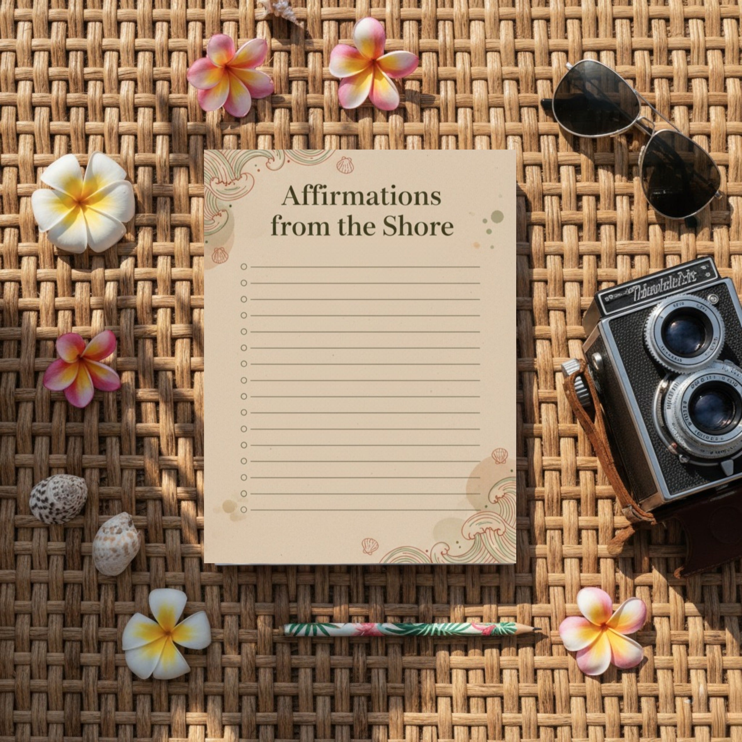 Minimalist Boho Island Digital Journal: Mindful Living & Intentional Self-Discovery Notebook (GoodNotes & Printable)