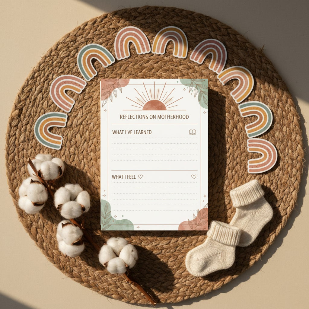 Boho Pregnancy Journal: Aesthetic Digital Keepsake & Trimester Tracker (Minimalist Rainbow Baby Memory Book)