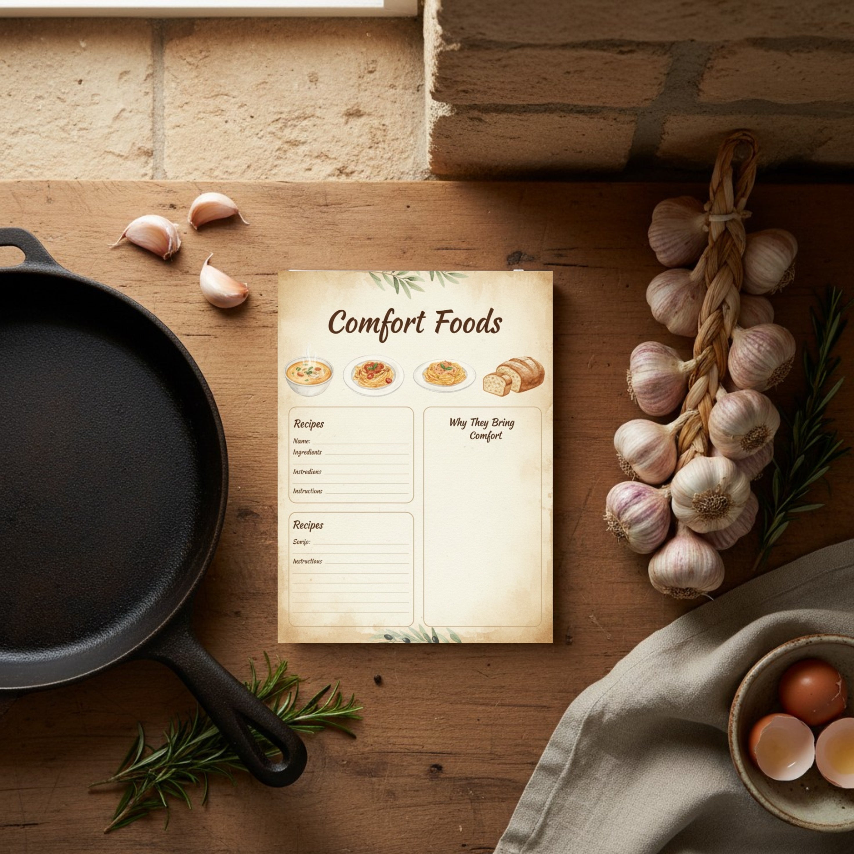 My Heirloom Recipe Journal: Comprehensive Digital Cookbook Template & Recipe Keeper (GoodNotes & Printable PDF)