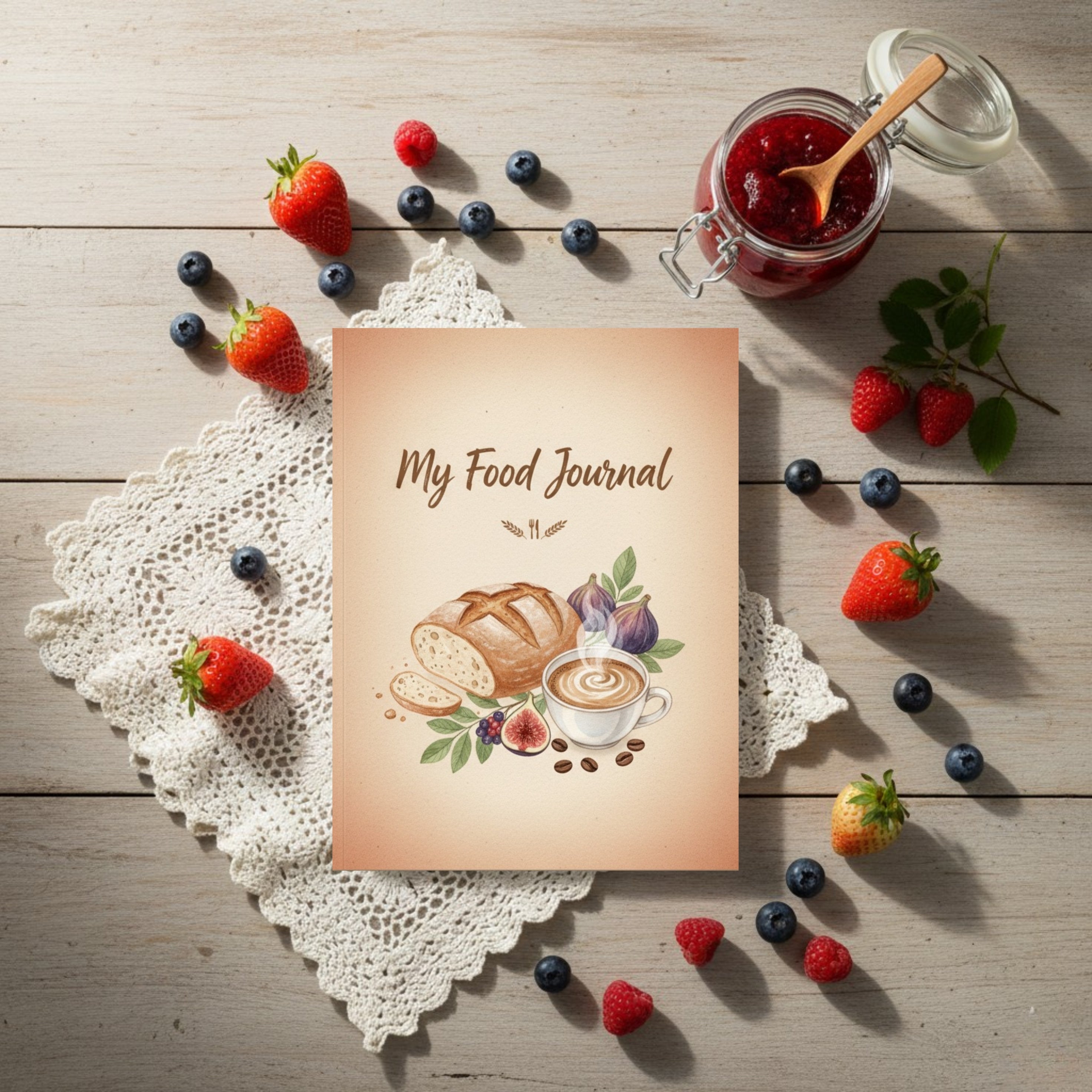 Aesthetic Food Journal: Mindful Eating, Recipe Experiment & Culinary Memory Tracker (GoodNotes & Printable)