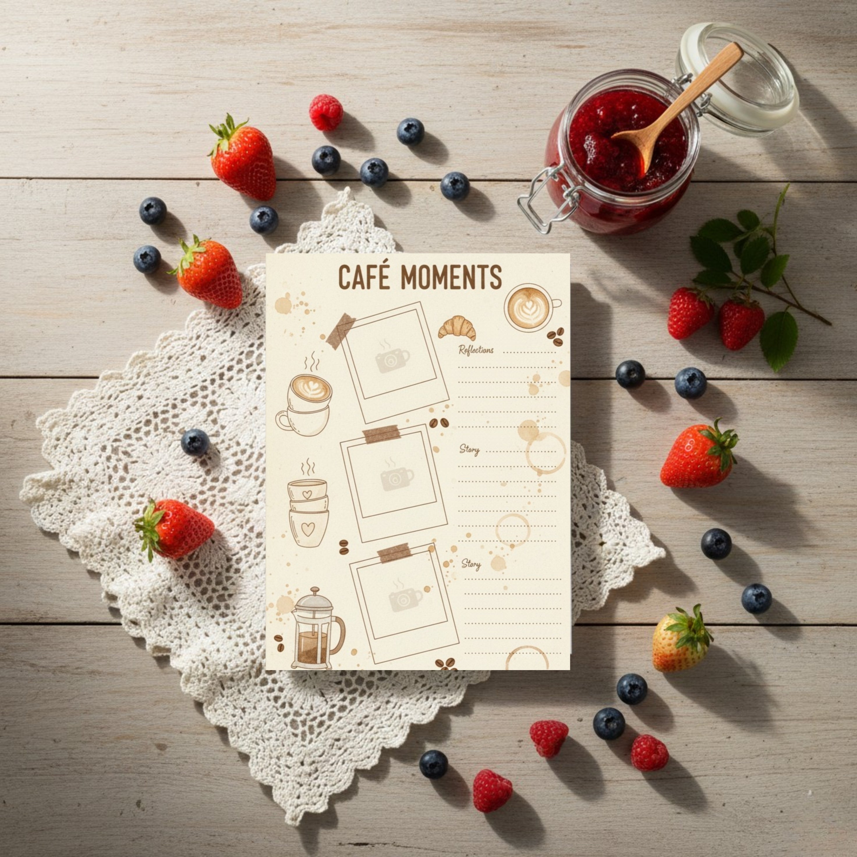 Aesthetic Food Journal: Mindful Eating, Recipe Experiment & Culinary Memory Tracker (GoodNotes & Printable)