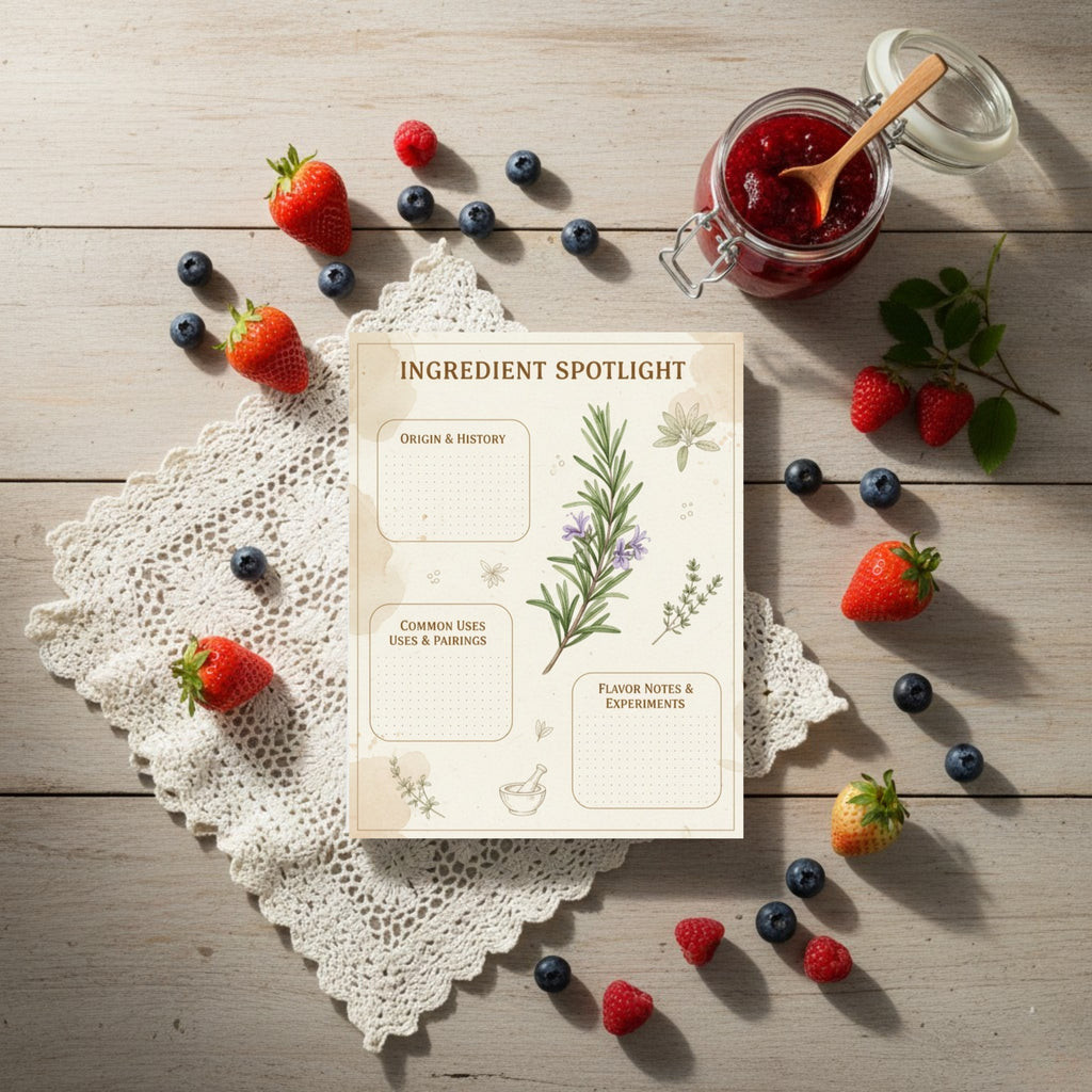 Aesthetic Food Journal: Mindful Eating, Recipe Experiment & Culinary Memory Tracker (GoodNotes & Printable)