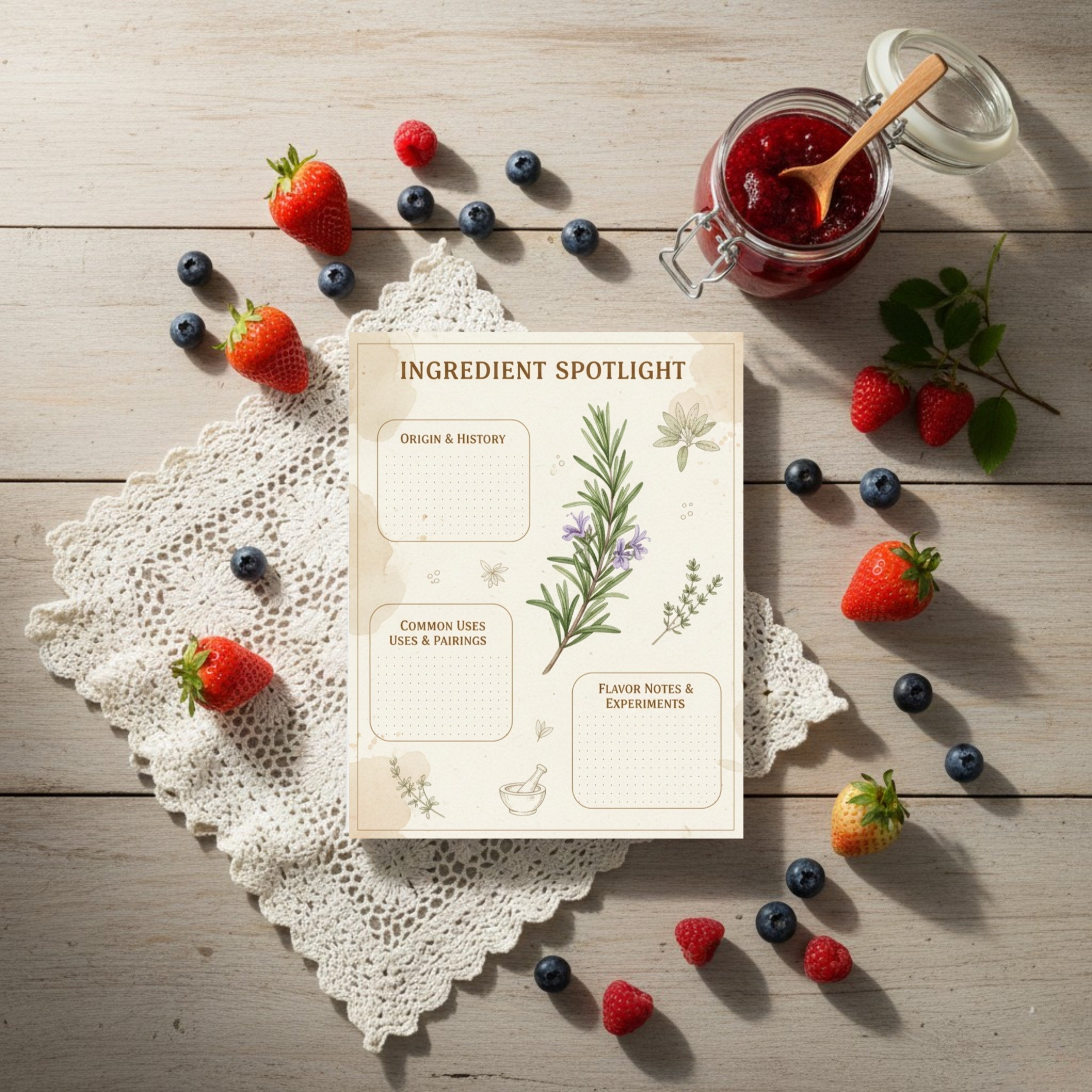 Aesthetic Food Journal: Mindful Eating, Recipe Experiment & Culinary Memory Tracker (GoodNotes & Printable)