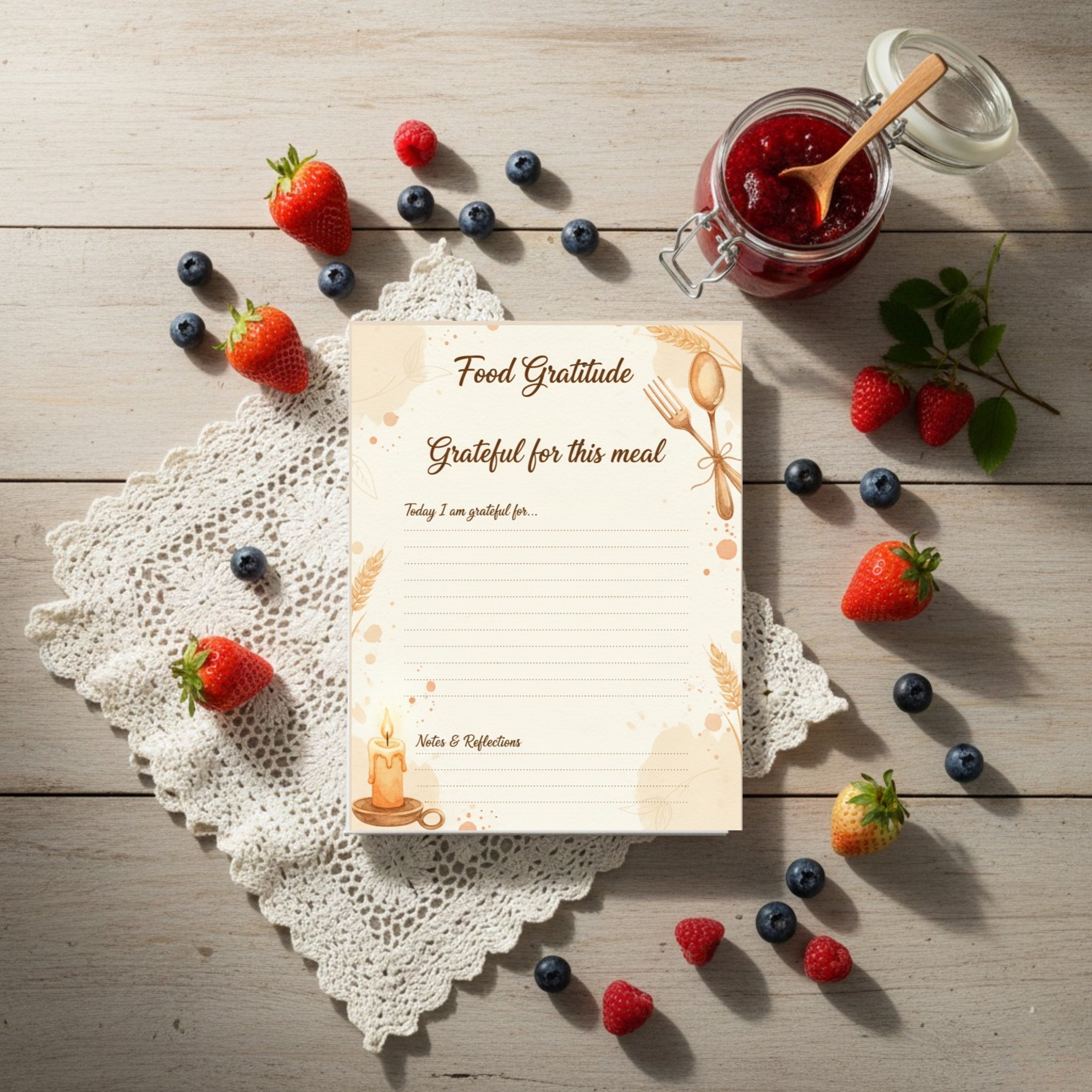 Aesthetic Food Journal: Mindful Eating, Recipe Experiment & Culinary Memory Tracker (GoodNotes & Printable)