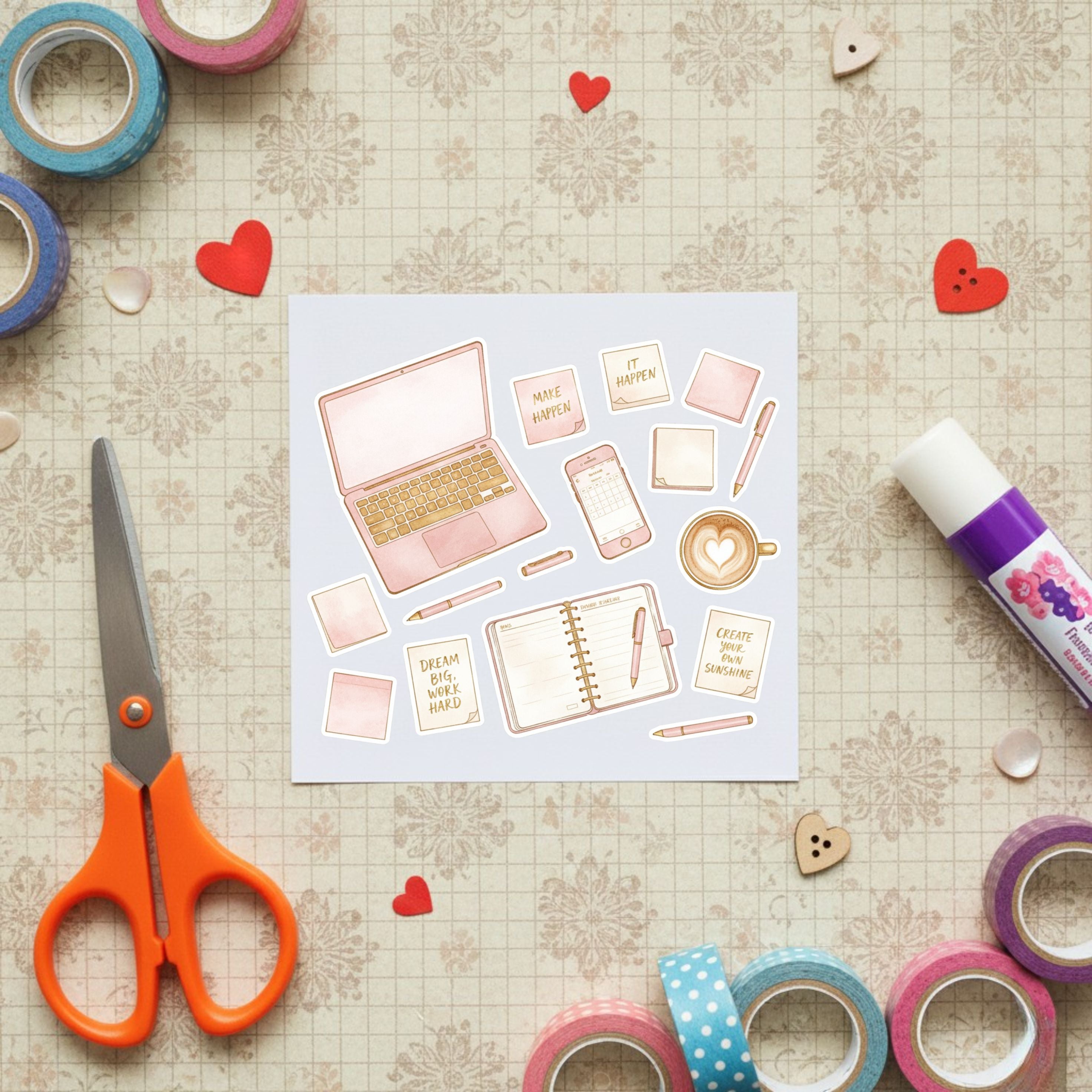 Mega Bundle: Pastel Pink Aesthetic Digital Sticker Pack | 250+ Girly Planner Stickers (GoodNotes, Notion, & Digital Scrapbooking)