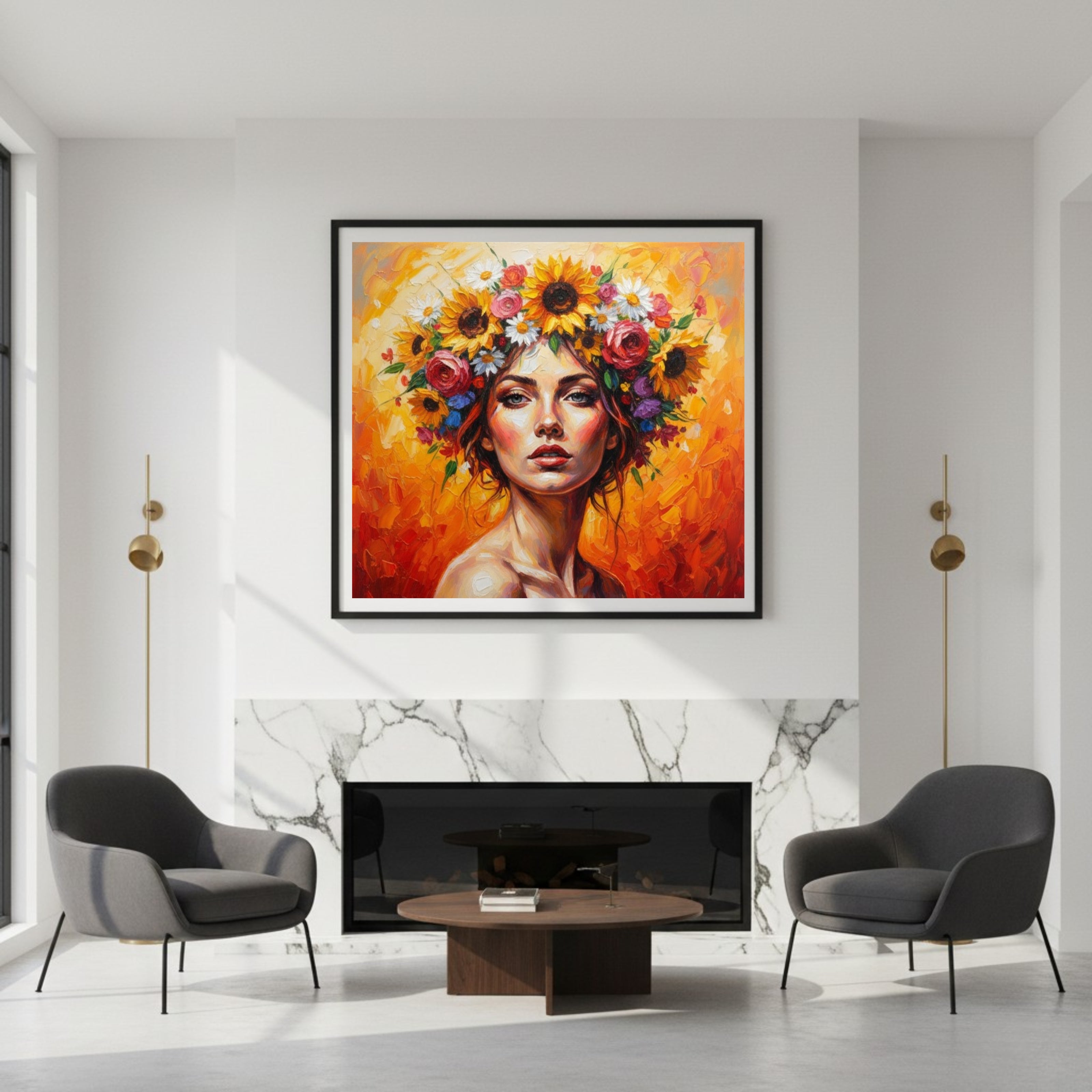 19-Piece Impasto Portrait Wall Art Bundle: Textured Bohemian Digital Prints | Cultural & Emotional Oil Painting Mega Set