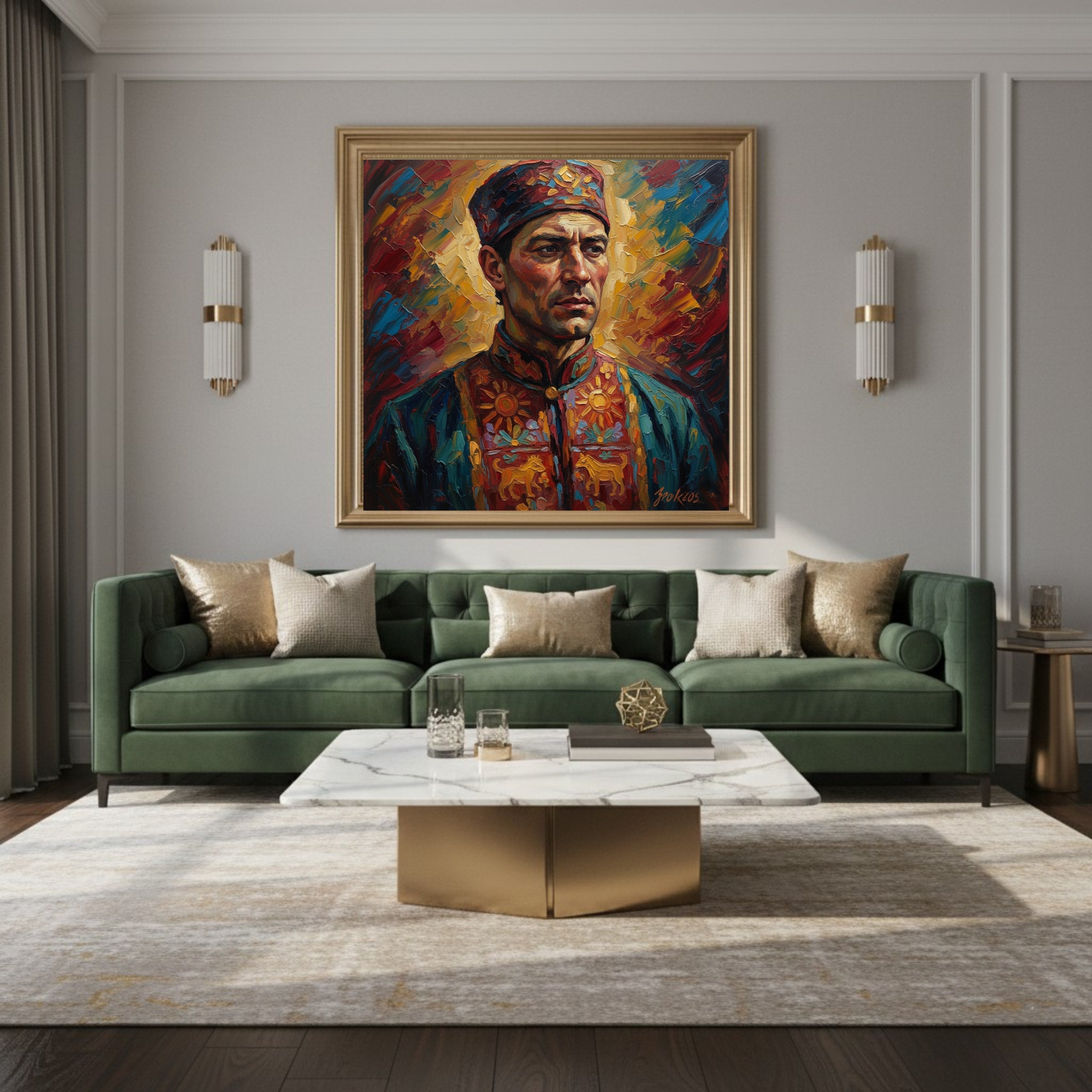 19-Piece Impasto Portrait Wall Art Bundle: Textured Bohemian Digital Prints | Cultural & Emotional Oil Painting Mega Set