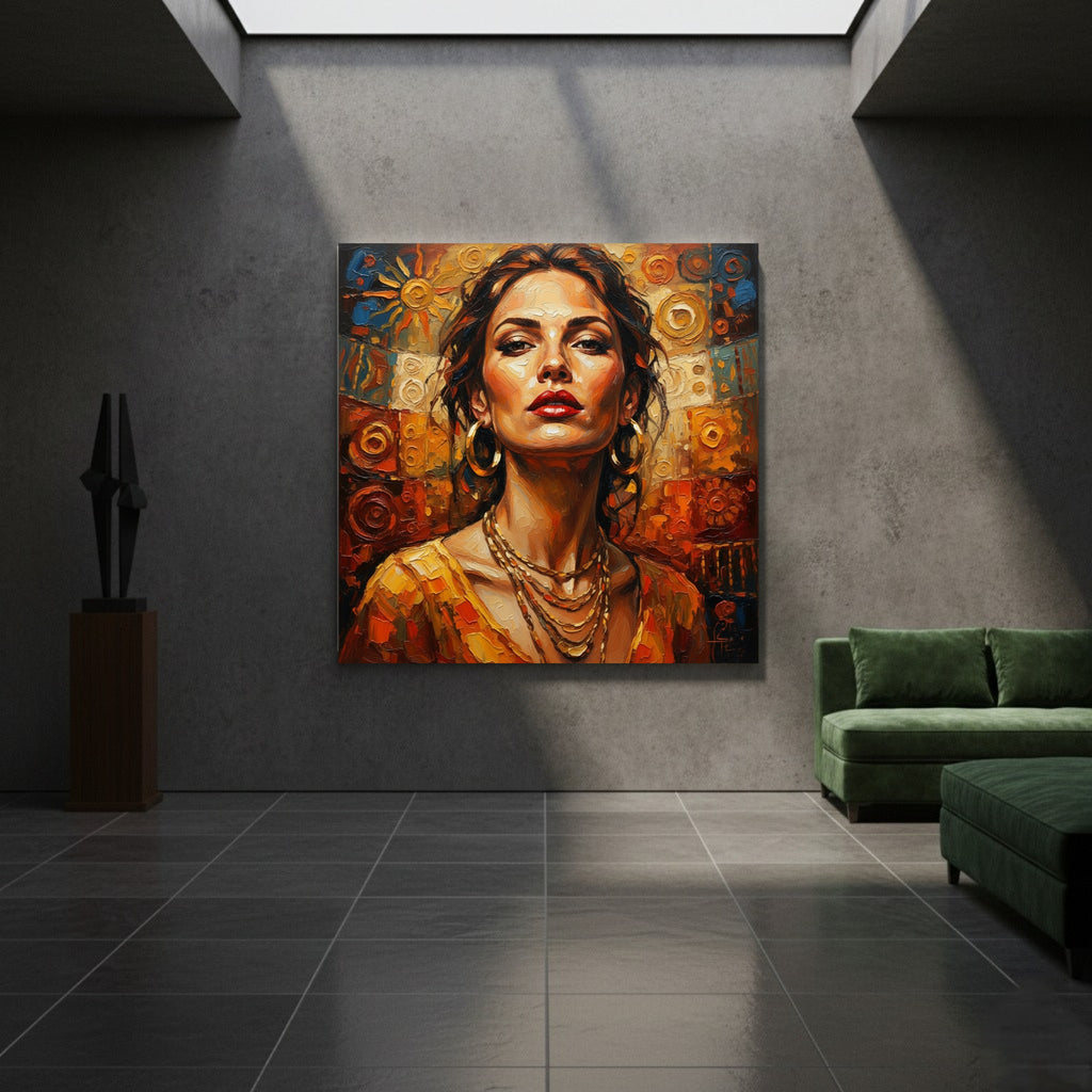 19-Piece Impasto Portrait Wall Art Bundle: Textured Bohemian Digital Prints | Cultural & Emotional Oil Painting Mega Set