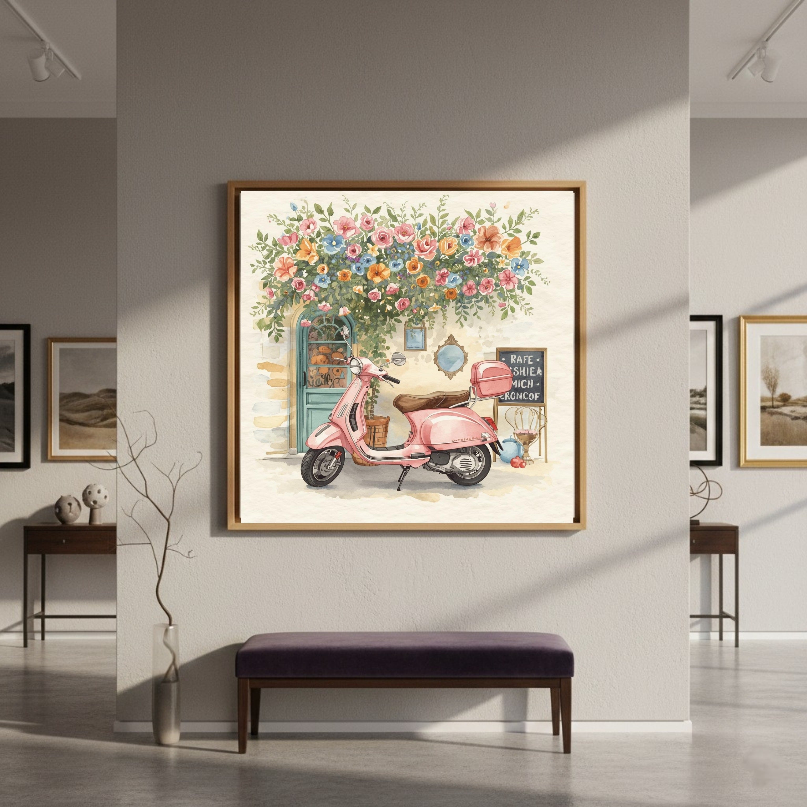 25-Piece Watercolor Sketch Wall Art Mega Bundle: Pastel European Street Scenes & Cozy Coffee Shop Prints